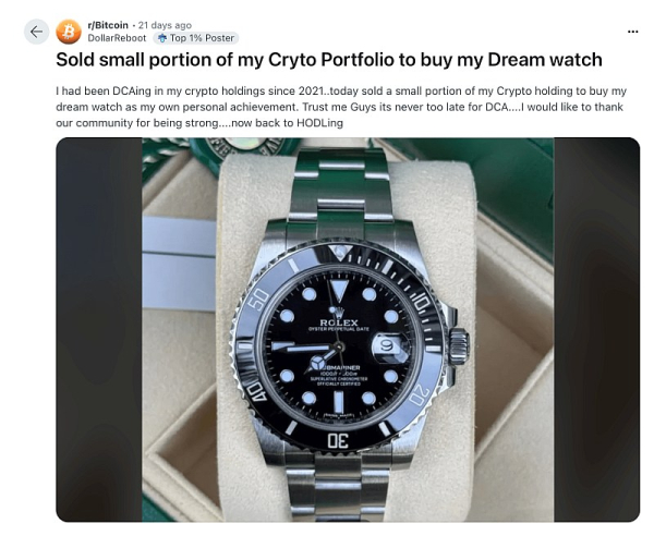 
                    После скачка к $100,000 владельцы биткоина принялись скупать часы Rolex                